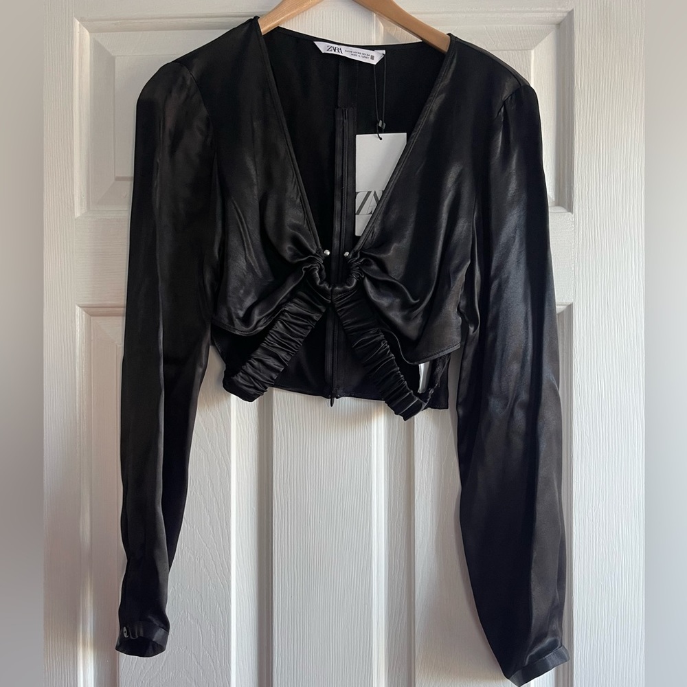 Long Sleeve Zara Crop With Cutouts